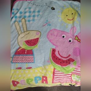 Peppa Pig & Rebecca Rabbit Throw Blanket Super Soft  40"x50" Kids